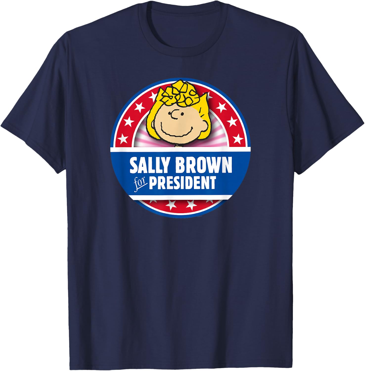 Peanuts Sally Brown For President T-Shirt - T-Shirt | Navy