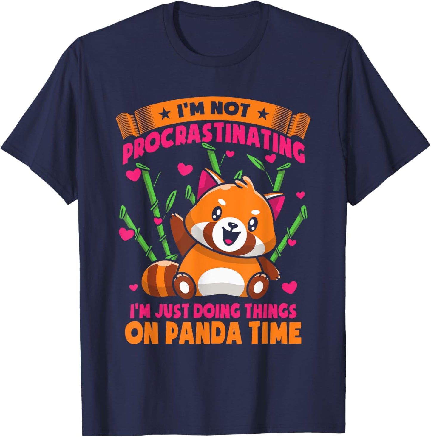 Funny Red Panda Women Kids Toddler T-Shirt - T-Shirt | Navy