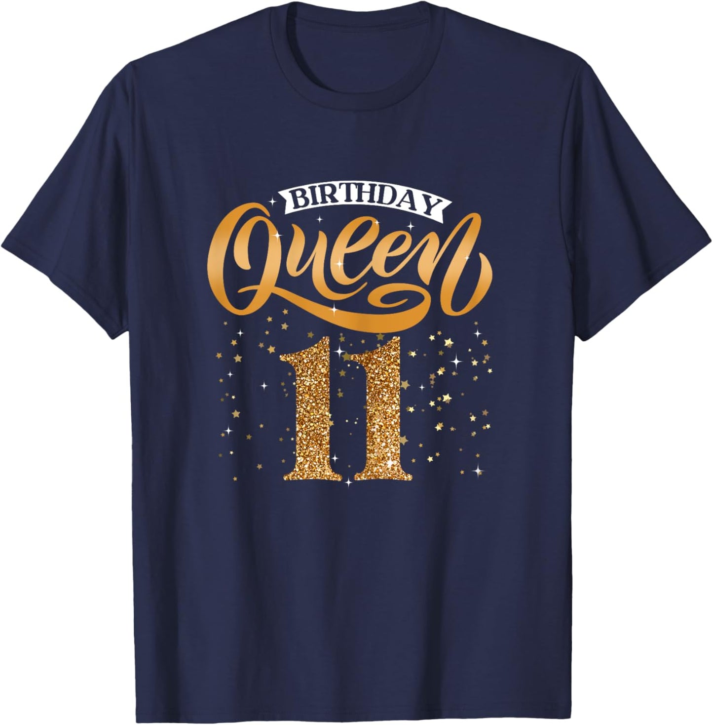 11. Geburtstag Süßes Krone Queen für Mädchen 11 Jahre T-Shirt - T-Shirt | Navy