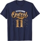 11. Geburtstag Süßes Krone Queen für Mädchen 11 Jahre T-Shirt - T-Shirt | Navy