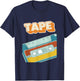 Retro Style 90s Music Tape Cassette with Graffiti Wall Art T-Shirt - T-Shirt | Navy