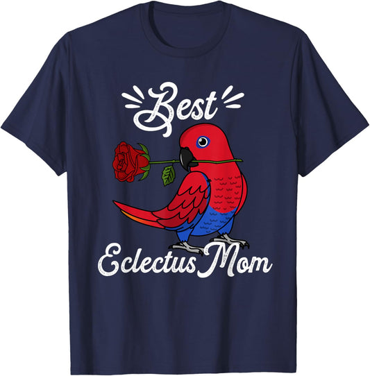 Best Parrot Mom I Female Eclectus T-Shirt - T-Shirt | Navy