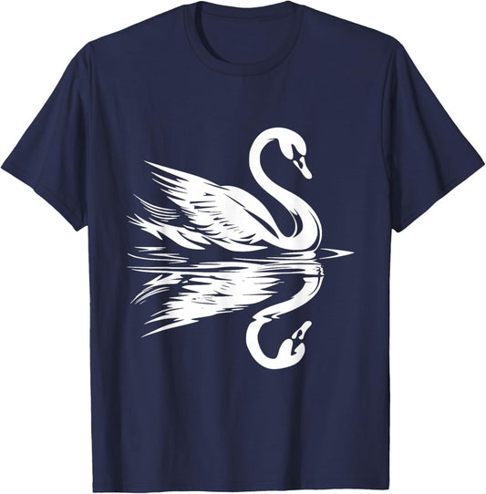 Cute Swan T-Shirt - T-Shirt | Navy