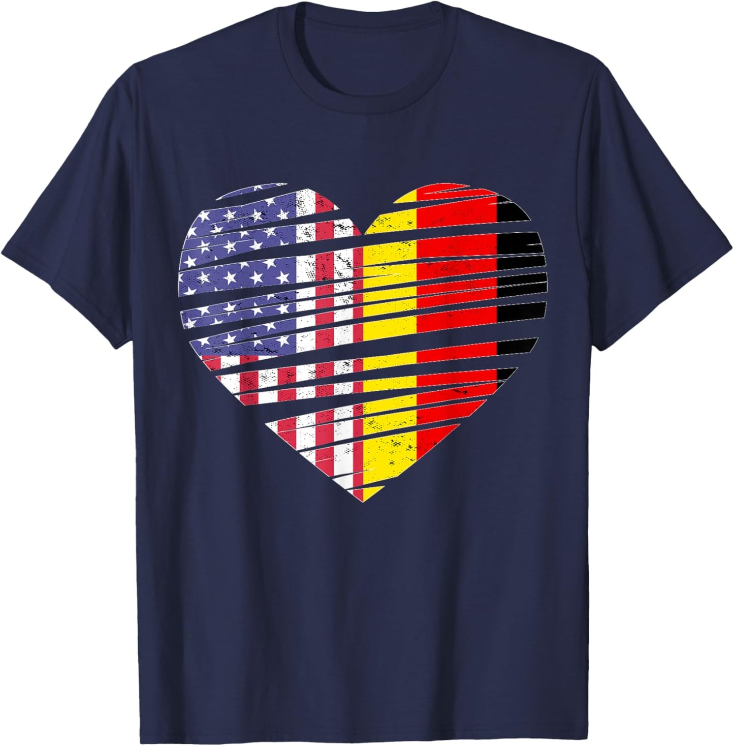 German American Patriot Grown Country Germany Flags T-Shirt - T-Shirt | Navy