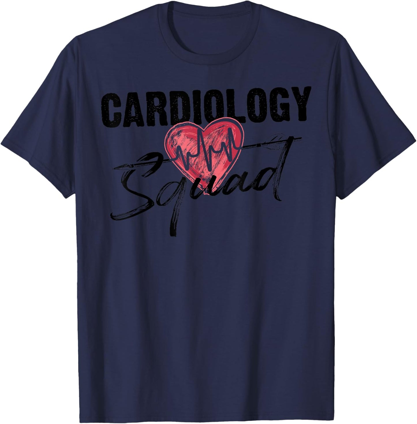 Funny Cardiology Squad Gift Cardiovascular Technologists T-Shirt - T-Shirt | Navy