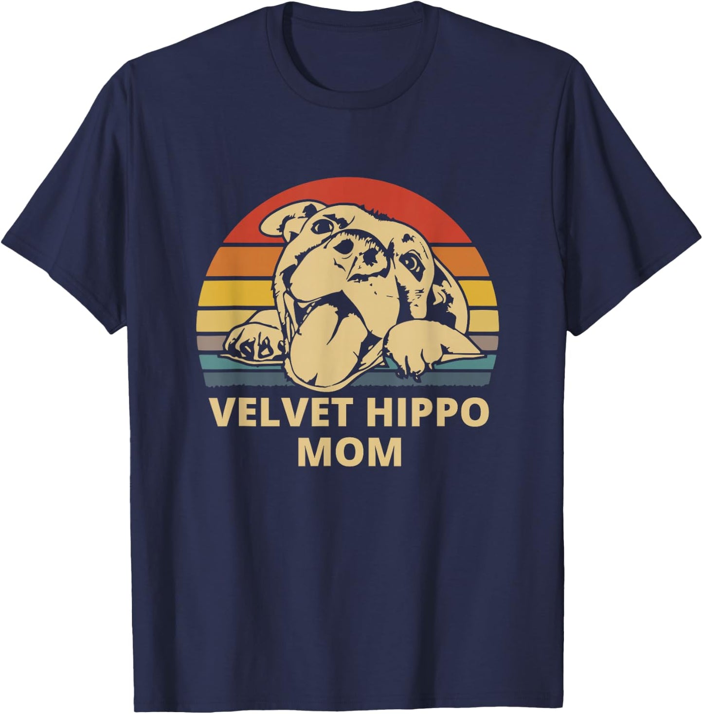 Velvet Hippo Mom - I Love My Pit Retro Vintage Resting Pit T-Shirt - T-Shirt | Navy
