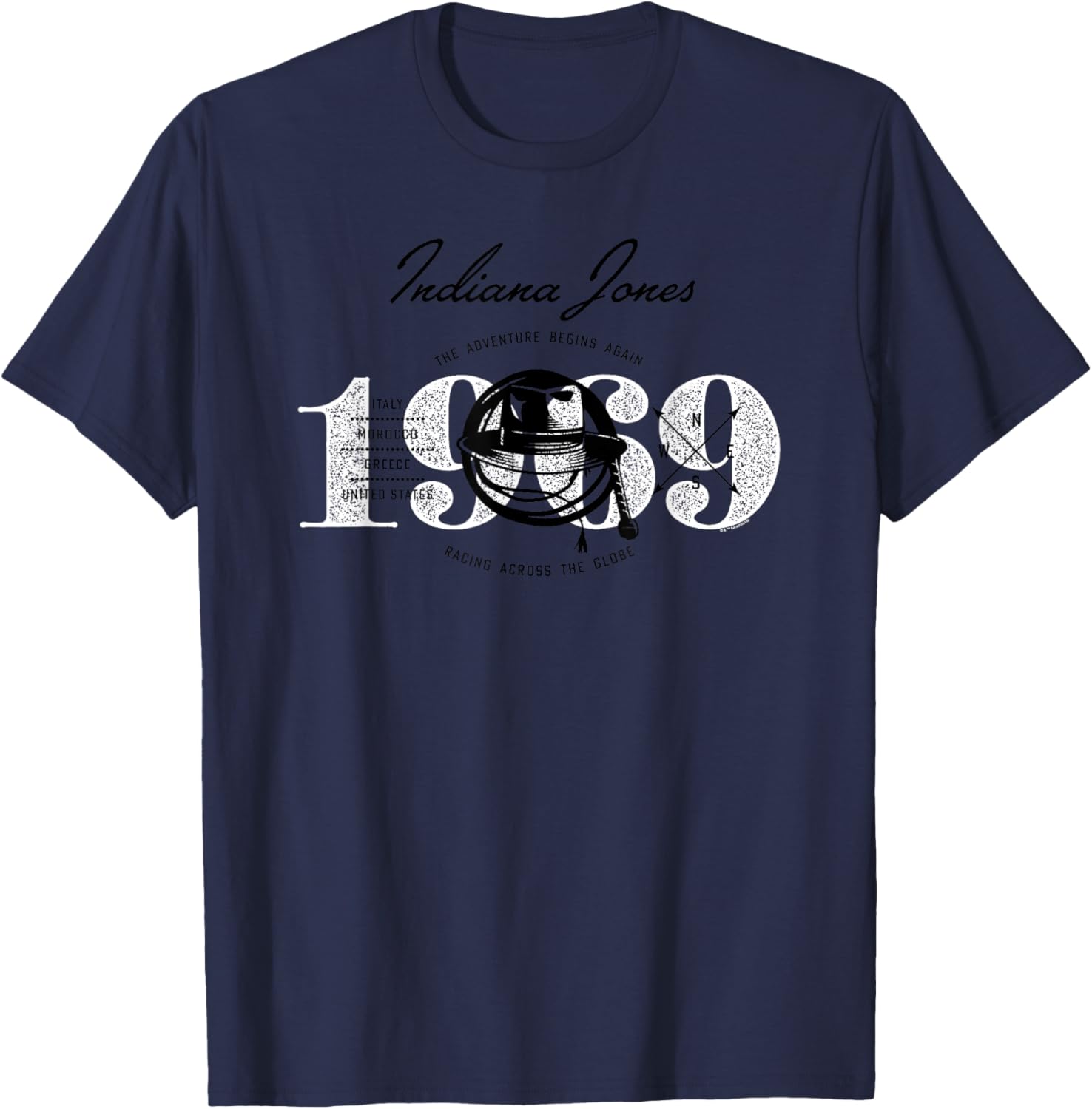 Lucasfilm Indiana Jones and the Dial of Destiny 1969 Begins T-Shirt - T-Shirt | Navy
