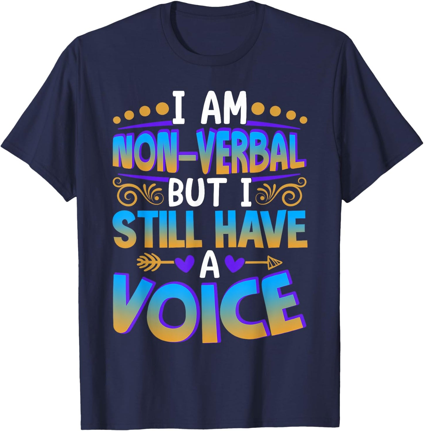 Special Needs NonVerbal Autism Awesome Gift T-Shirt - T-Shirt | Navy