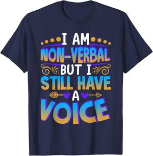 Special Needs NonVerbal Autism Awesome Gift T-Shirt - T-Shirt | Navy