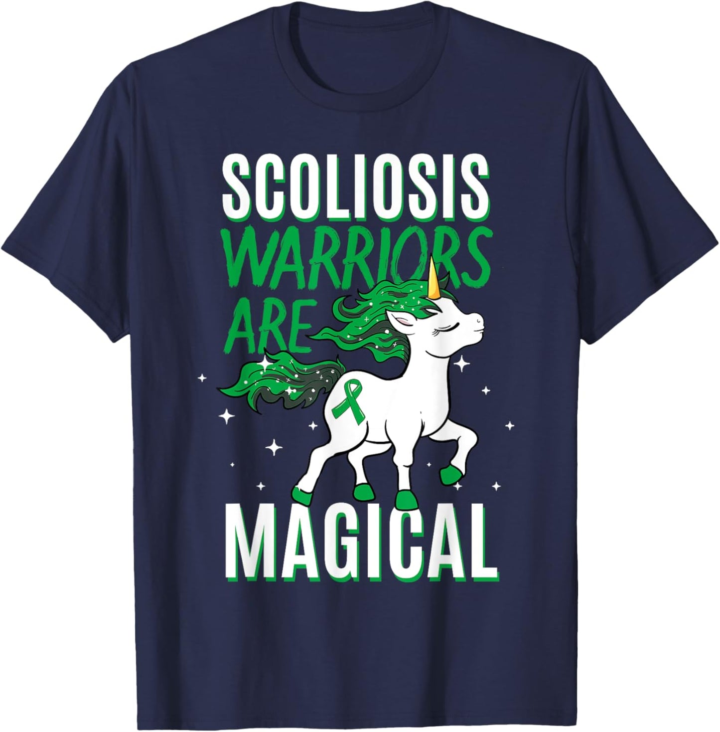 Scoliosis Warriors Are Magical Scoliosis Scoliometer T-Shirt - T-Shirt | Navy
