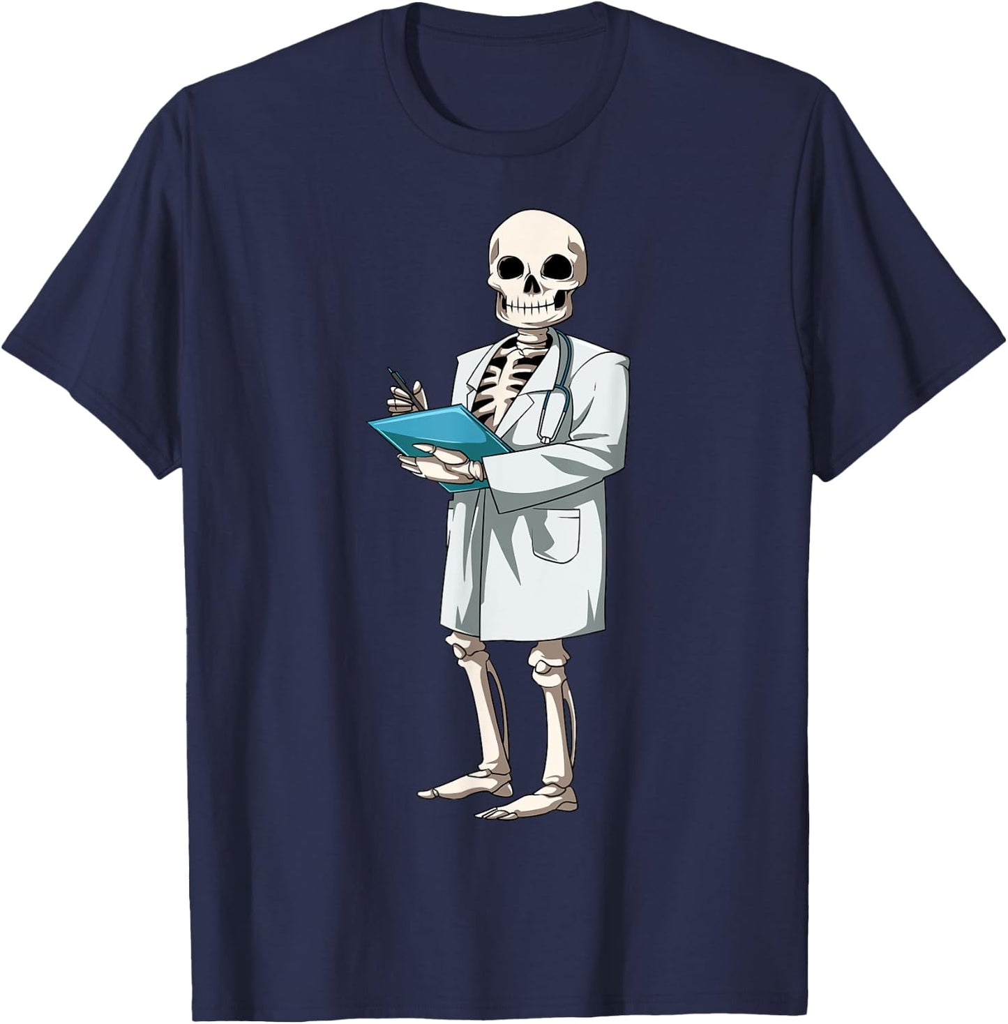 Nurse Halloween Skeleton Doctor Halloween Medical Skeleton T-Shirt - T-Shirt | Navy