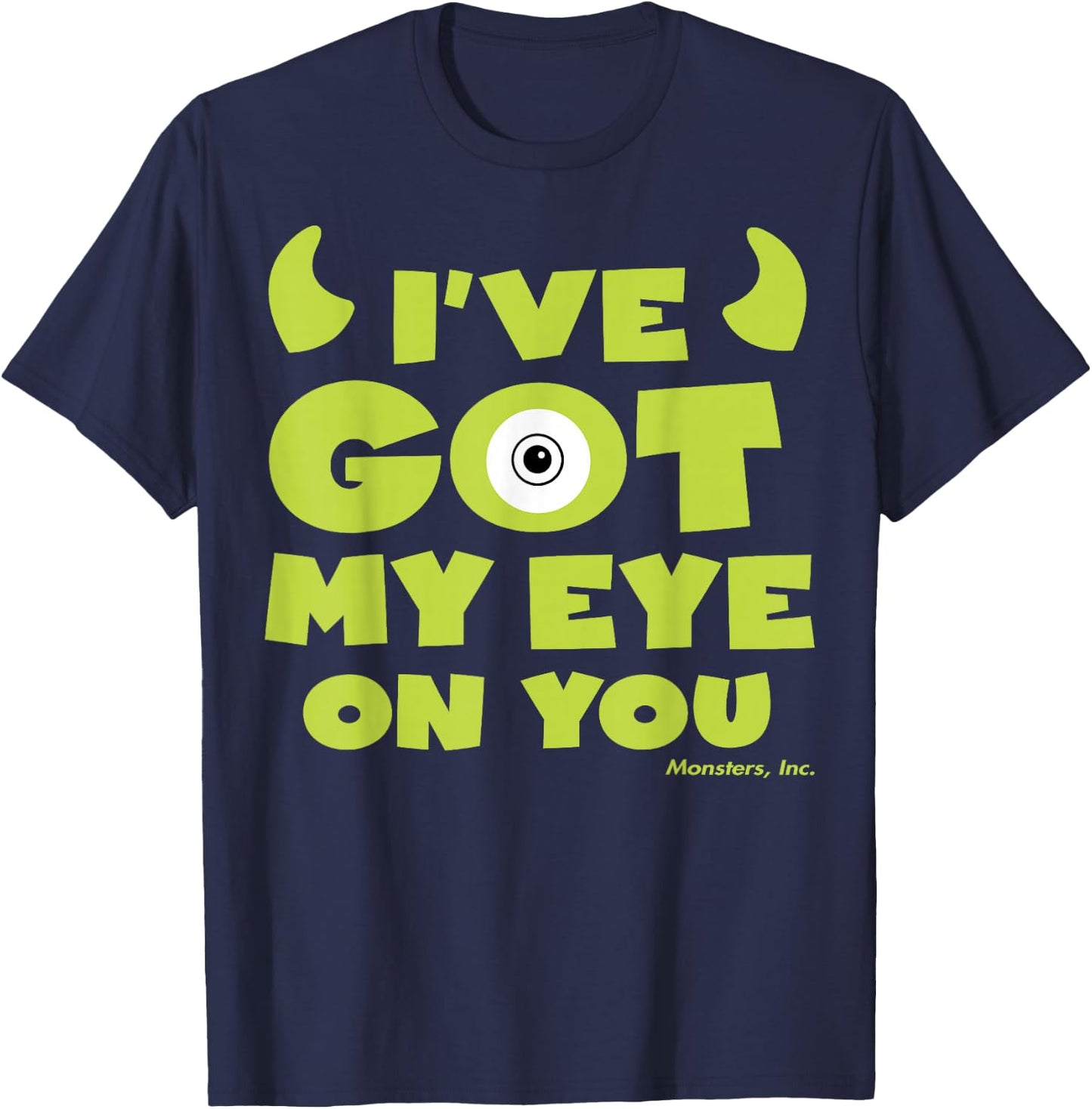 Disney Pixar Monsters Inc Mike Wazowski Eye On You T-Shirt - T-Shirt | Navy