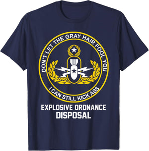 Grumpy EOD Tech Master Retired Explosive Ordnance Disposal T-Shirt - T-Shirt | Navy