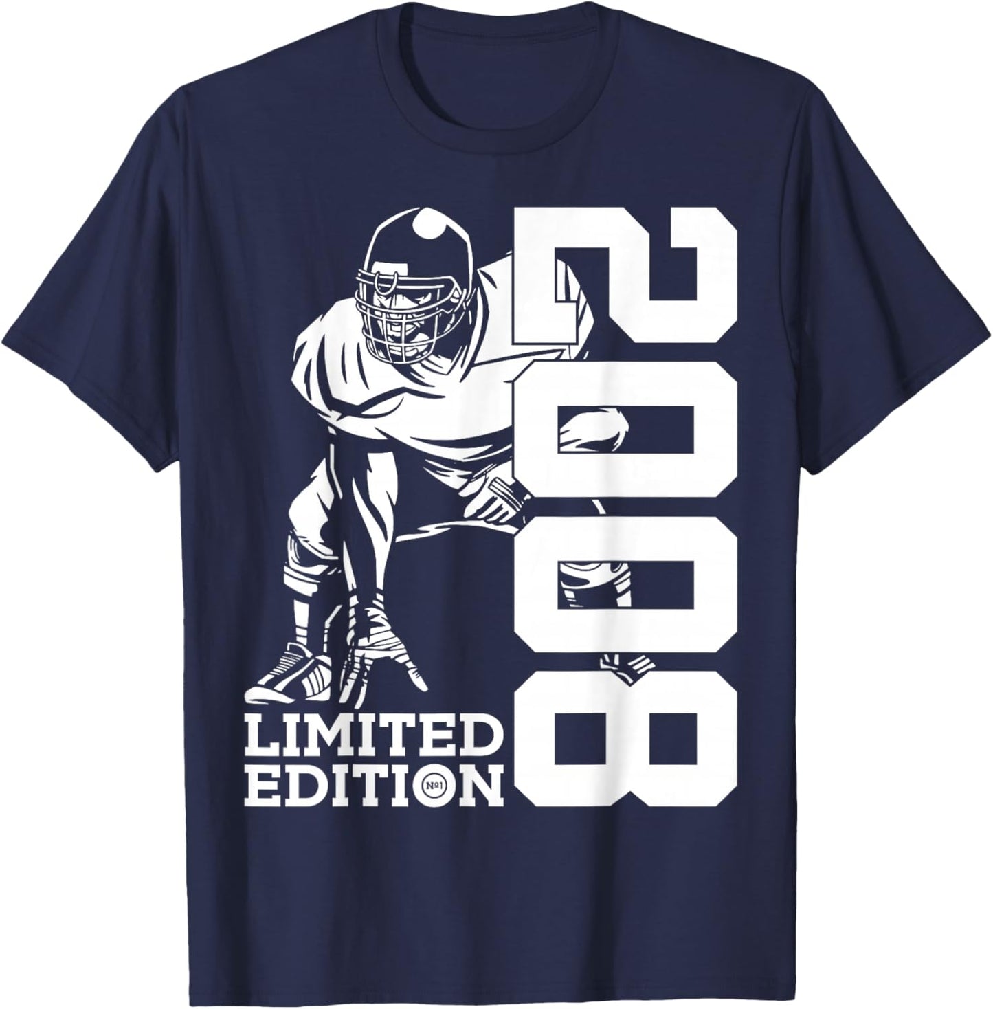 18th BIRTHDAY FOOTBALL LIMITED EDITION 2008 FOOTBALL T-Shirt - T-Shirt | Navy