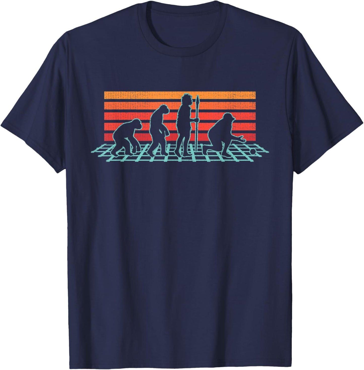 Bocce Retro Vintage 80s Style Bocci Funny Gift T-Shirt - T-Shirt | Navy