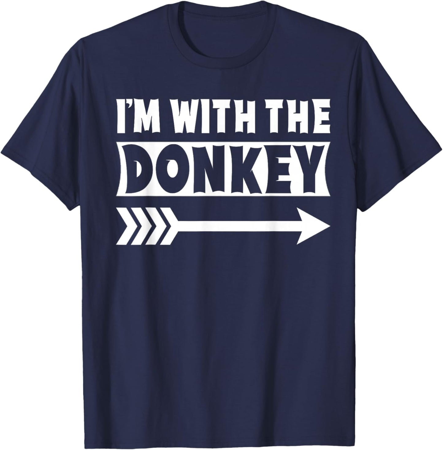 I'm With The Donkey Halloween Costume Donkey Halloween T-Shirt - T-Shirt | Navy