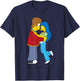 The Simpsons Flashback Homer & Marge Valentine’s Day Couple T-Shirt - T-Shirt | Navy