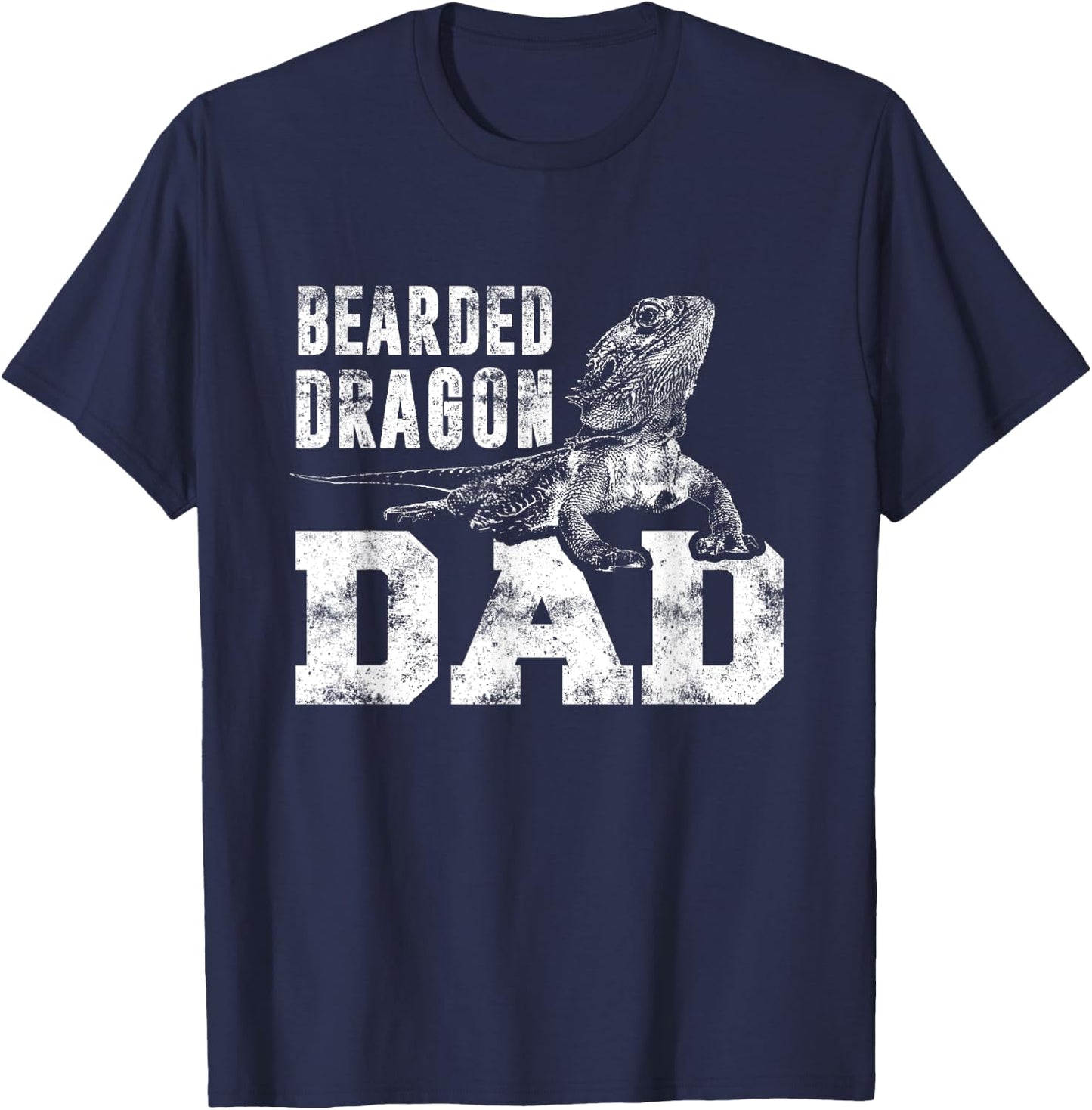 Bearded Dragons Agamen Lizards Bearded Dragon Father T-Shirt - T-Shirt | Navy