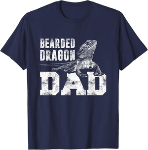 Bearded Dragons Agamen Lizards Bearded Dragon Father T-Shirt - T-Shirt | Navy