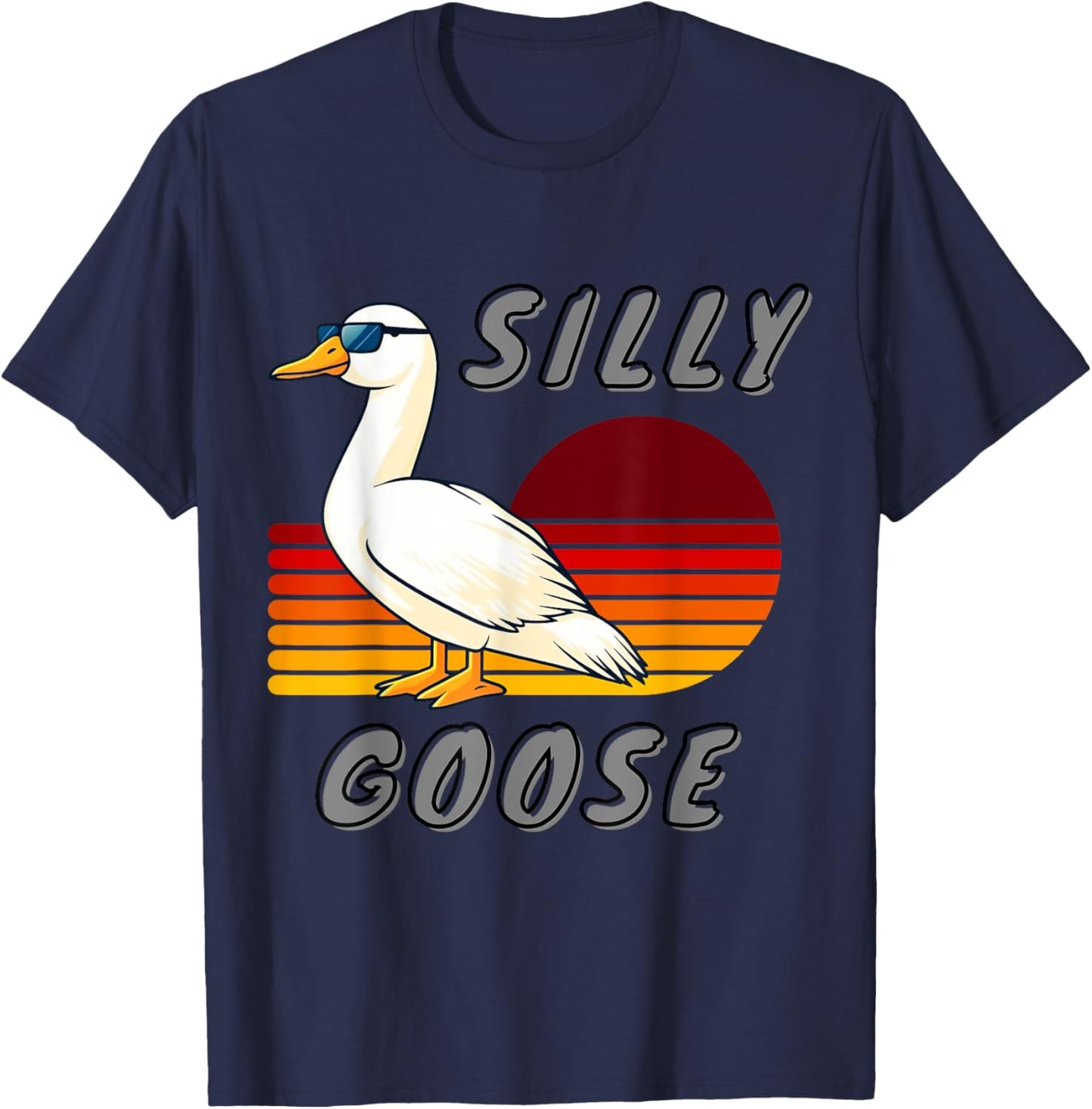 Duck and Goose Silly Goose Gifts Store Untitled Goose Outfit T-Shirt - T-Shirt | Navy