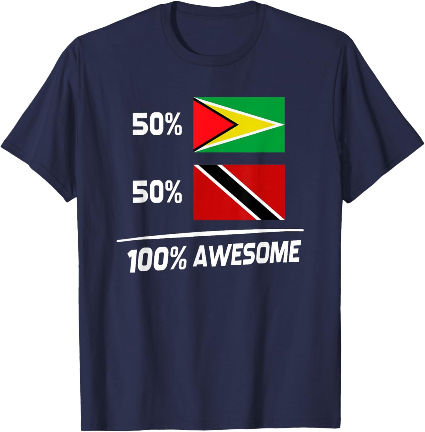 Guyanese Trinidadian Flag Guyana Trinidad Tobago T-Shirt - T-Shirt | Navy
