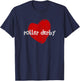 Love Roller Derby Heart Funny Cute Gift Skaters Girls T-Shirt - T-Shirt | Navy