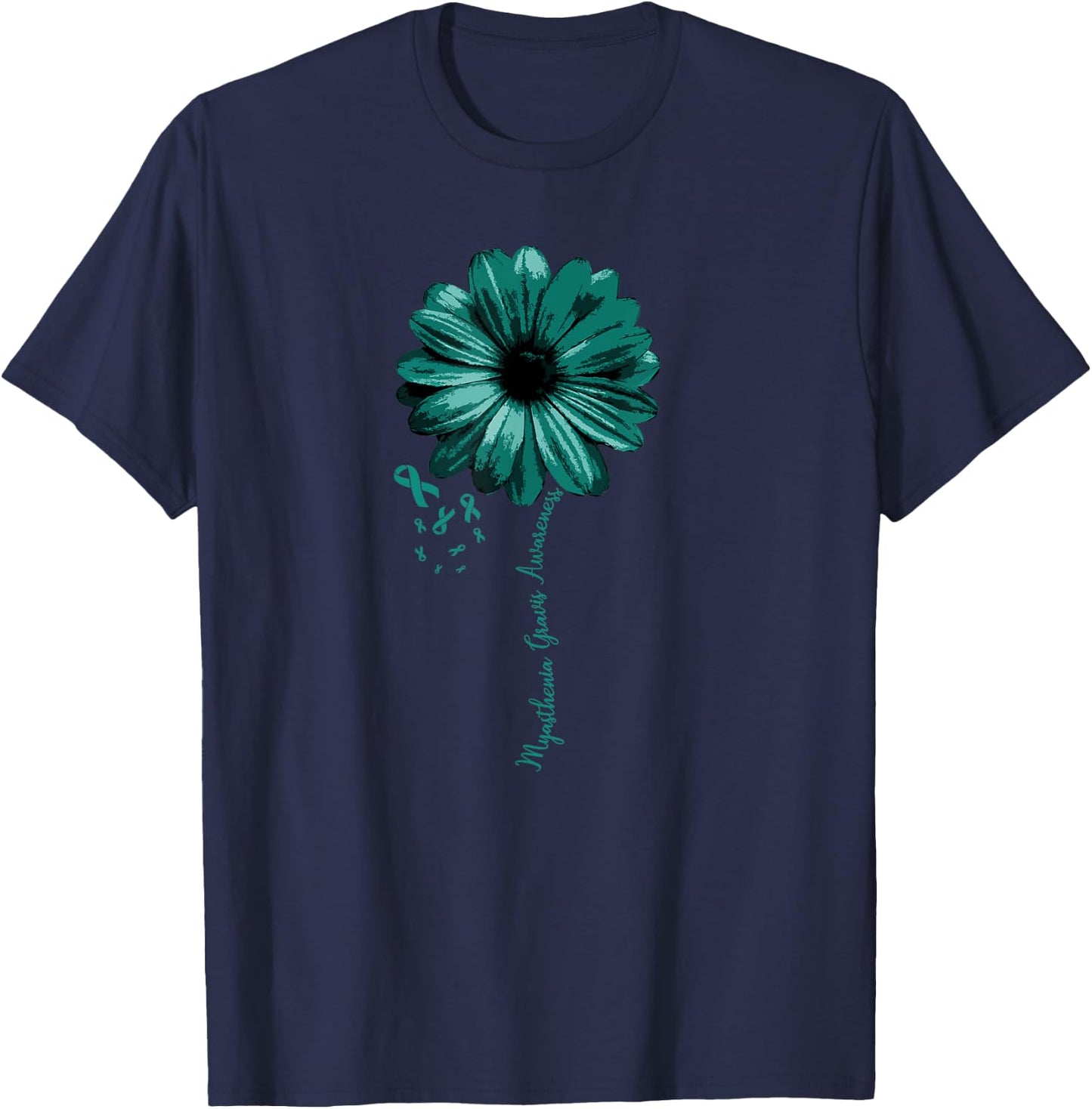 Myasthenia Gravis Awareness Shirt Warrior Pretty T-Shirt - T-Shirt | Navy