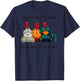 Chickens Make Me Happy Humans Make My Head Hurt Three Wise T-Shirt - T-Shirt | Navy