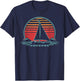 Sailing Retro Vintage Sailor 80s Style Sailboat Gift T-Shirt - T-Shirt | Navy