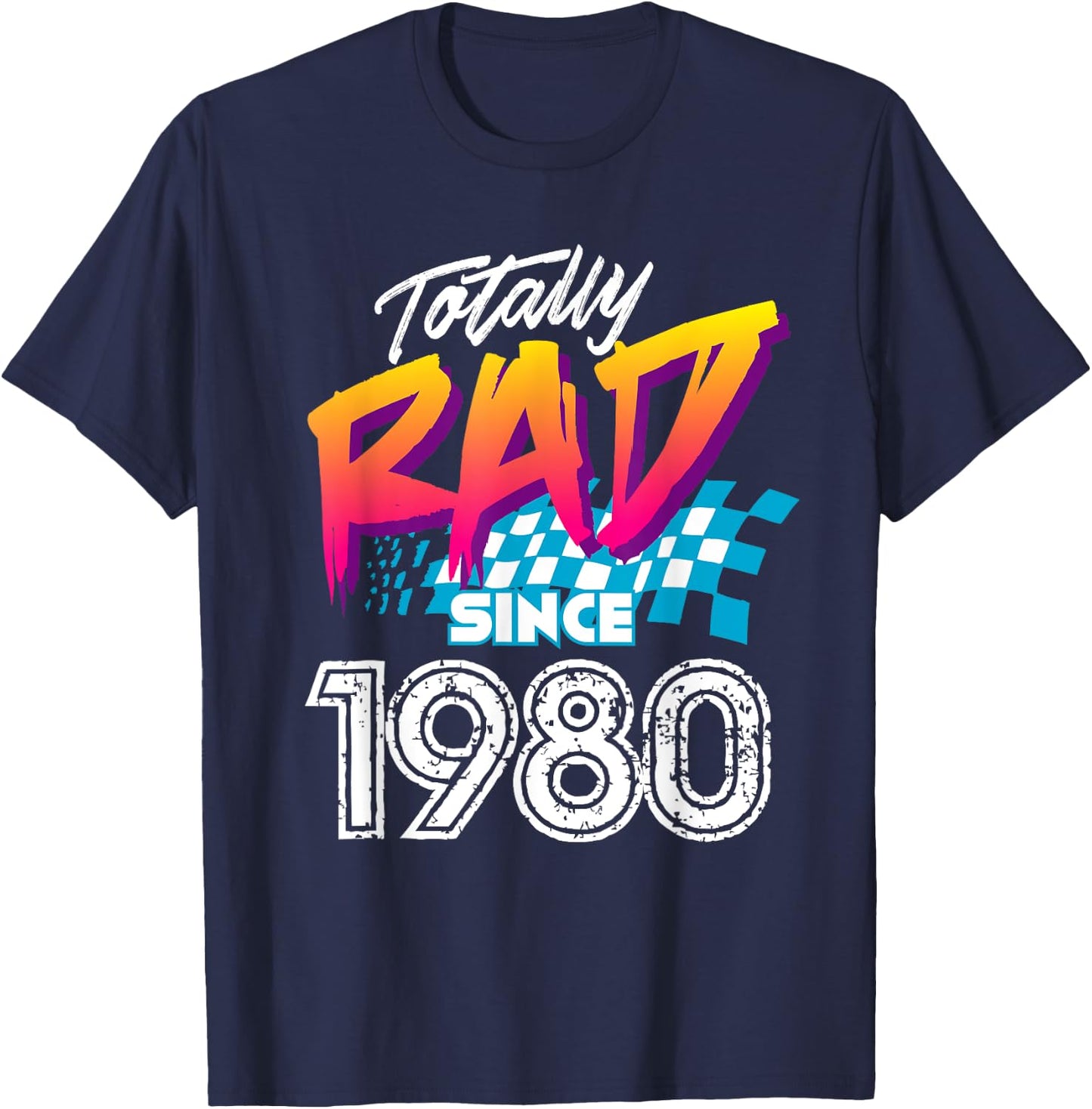 41st Birthday Gift Women - Totally Rad since 1980 T-Shirt - T-Shirt | Navy