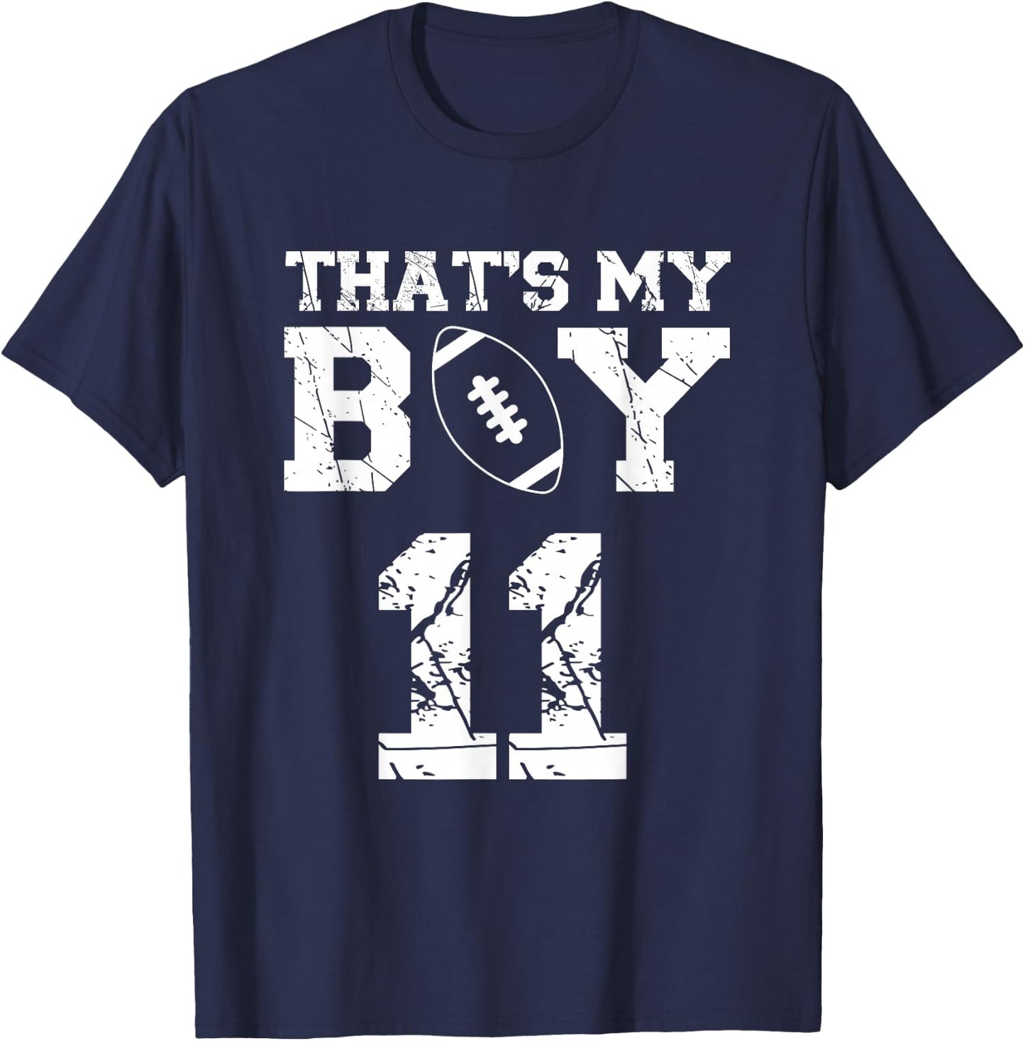 That's My Boy Football Number #11 T-Shirt - T-Shirt | Navy