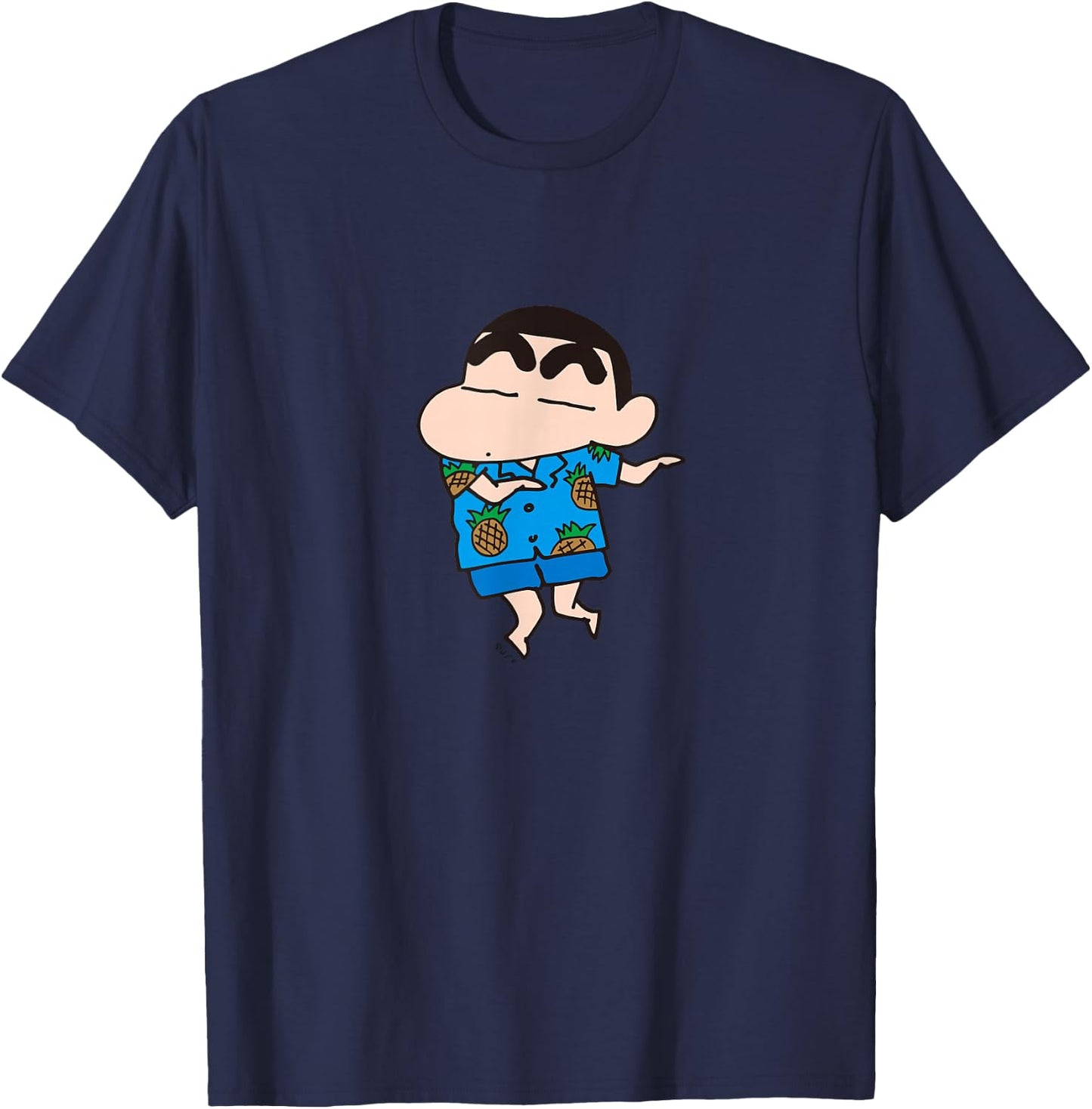 【Manga】Crayon Shin-chan Aloha Shin-chan T-Shirt - T-Shirt | Navy
