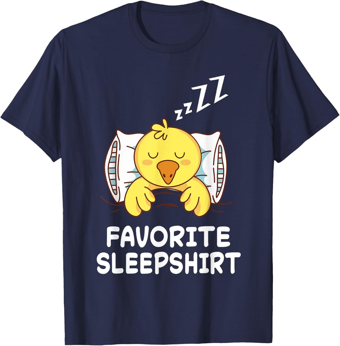 Chick Chicken Nap Sleeping Sleep Pajama Pajamas Nightgown T-Shirt - T-Shirt | Navy