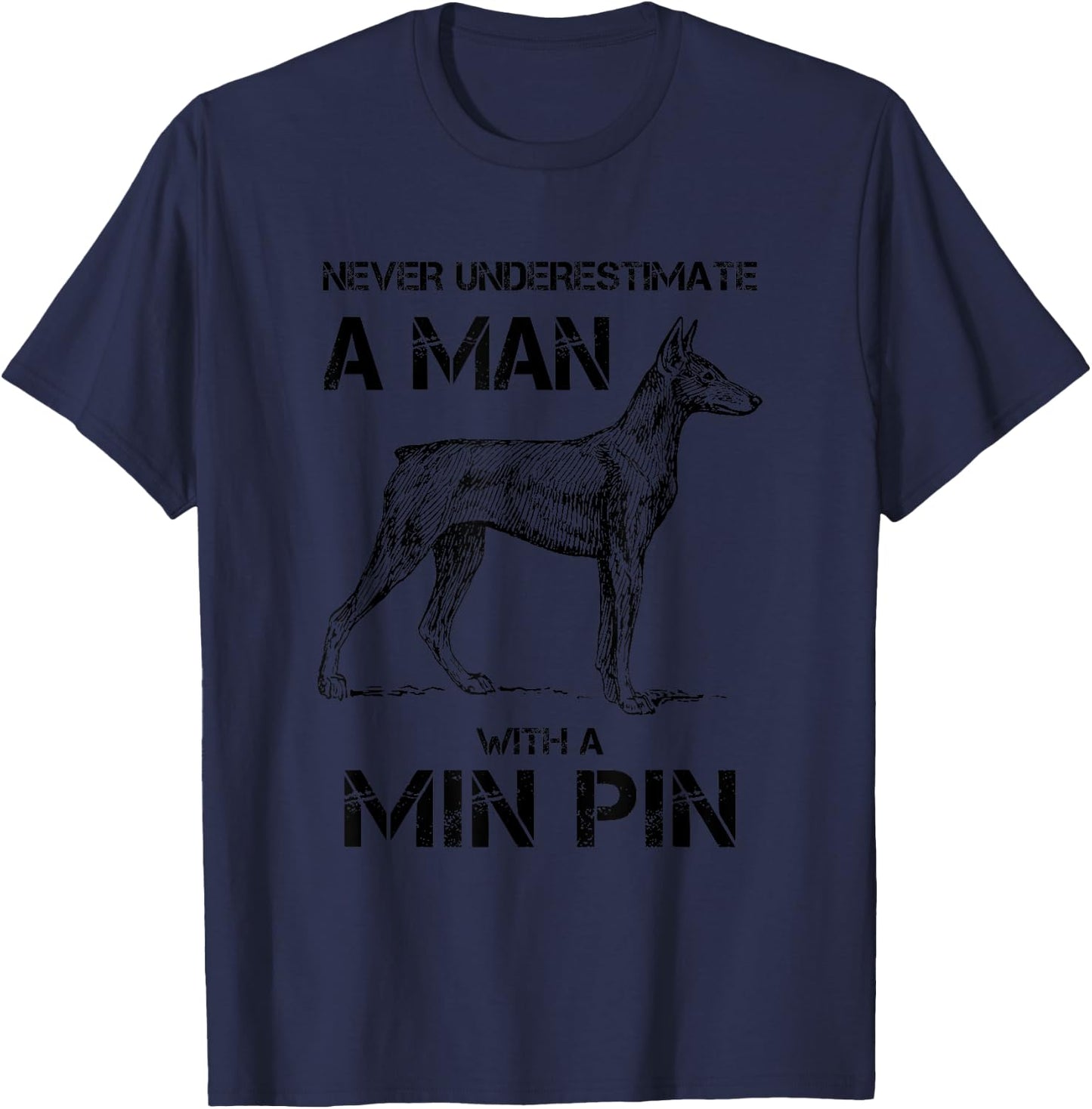 Min Pin Dad T-Shirt - T-Shirt | Navy