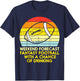 Fantasy Football Weekend Forecast Retro Draft Party Dad Men T-Shirt - T-Shirt | Navy