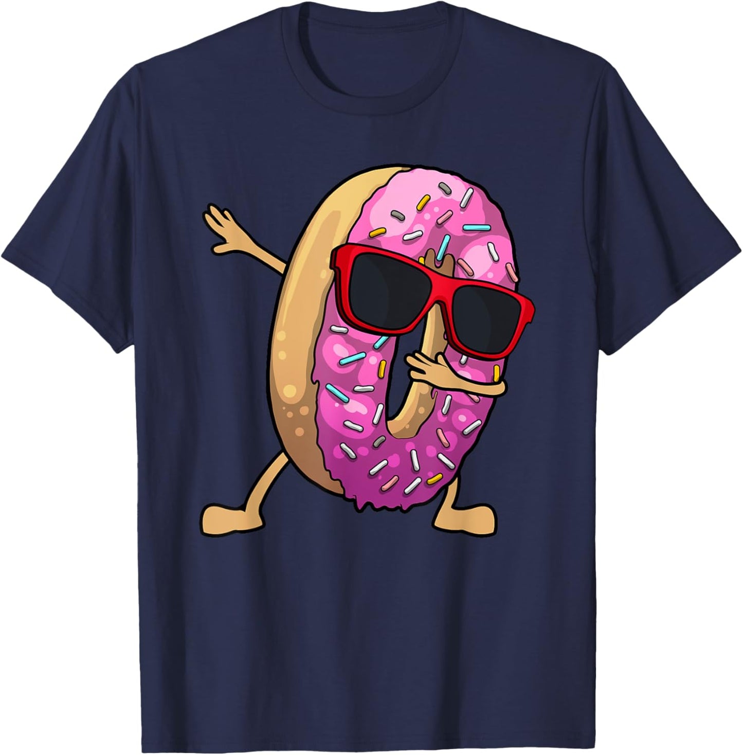 Donut Art Women Kids Dabbing Doughnut Donut Lover T-Shirt - T-Shirt | Navy