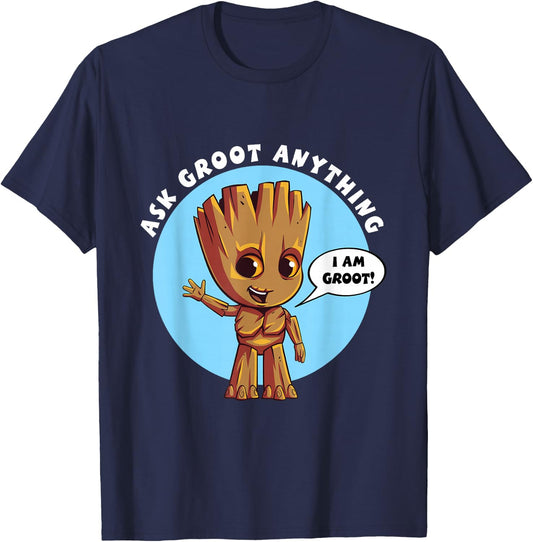 Marvel Ask Groot Anything I am Groot T-Shirt - T-Shirt | Navy