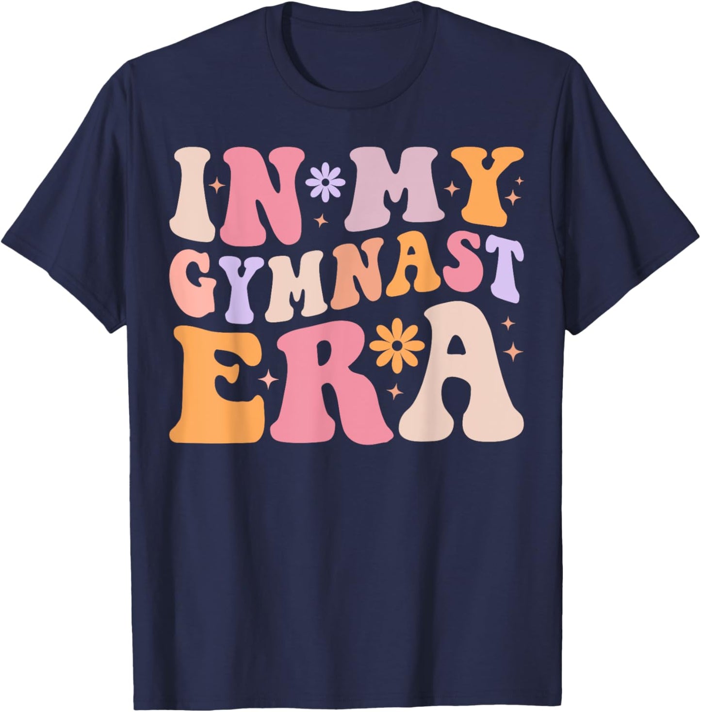 Groovy In My Gymnast Era Gymnast Gymnastic T-Shirt - T-Shirt | Navy