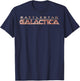 Battlestar Galactica Red Title Logo T-Shirt - T-Shirt | Navy