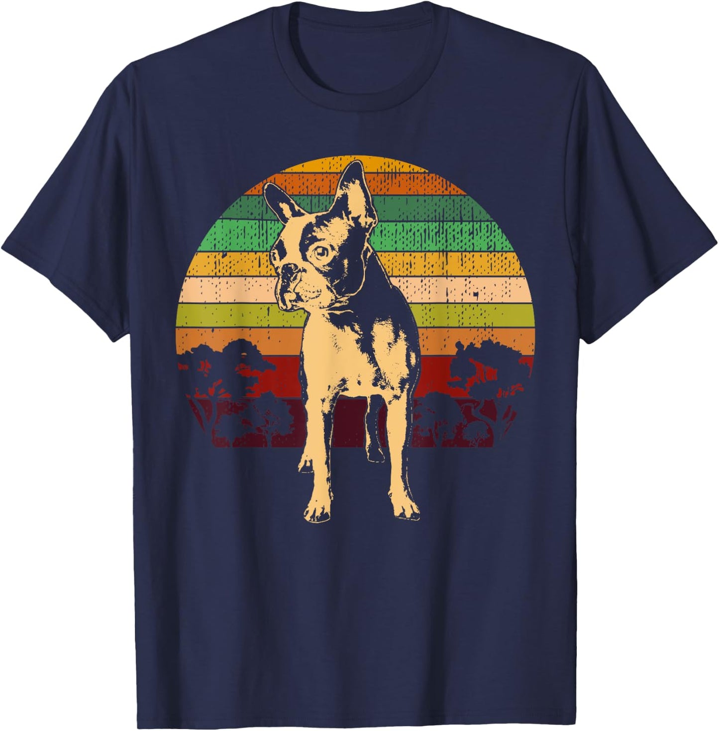 Boston Terrier Boston-Bulldog Women Kids T-Shirt - T-Shirt | Navy
