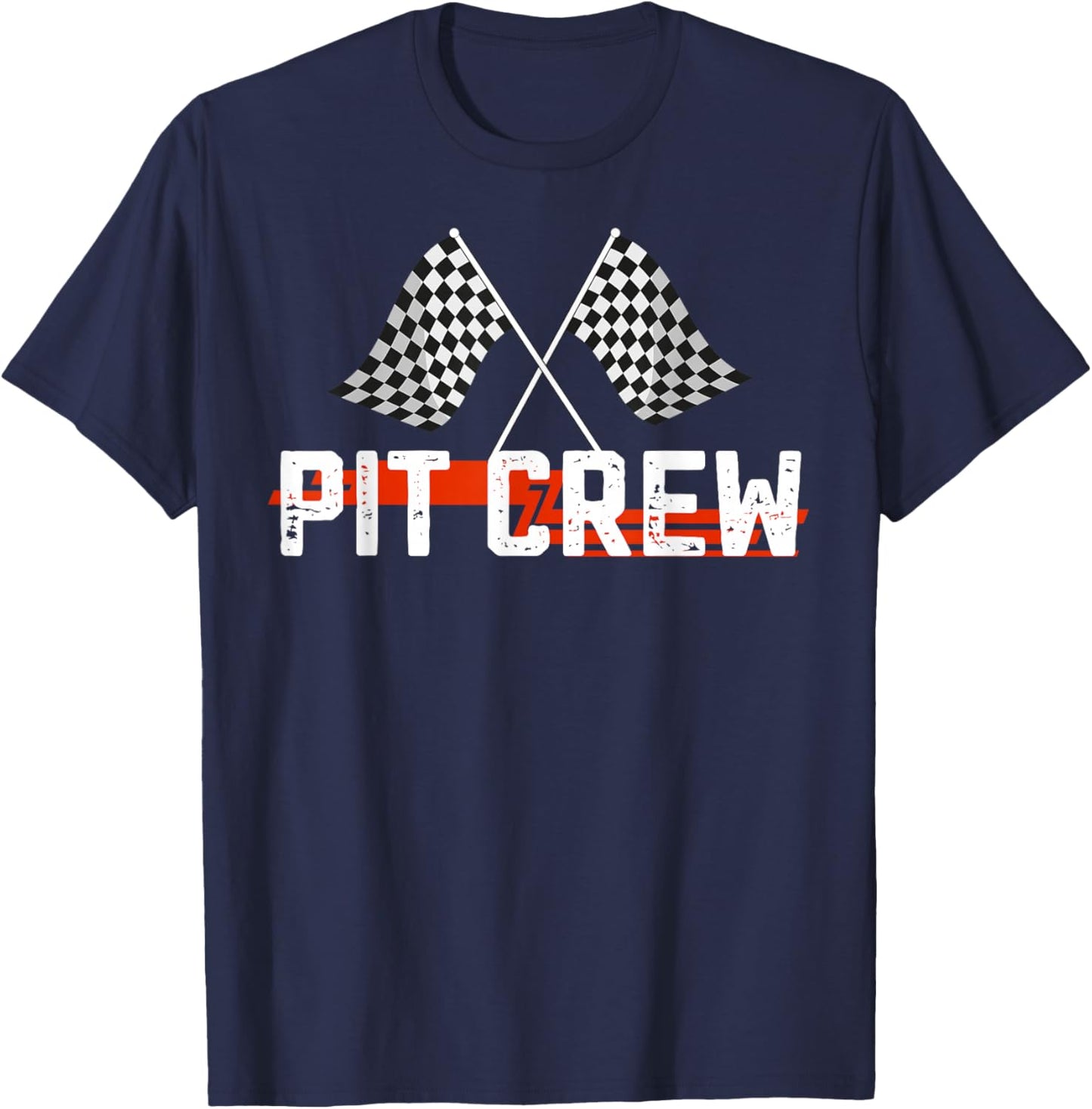 Race Car Driver Birthday Party Racing Family Pit Crew T-Shirt - T-Shirt | Navy