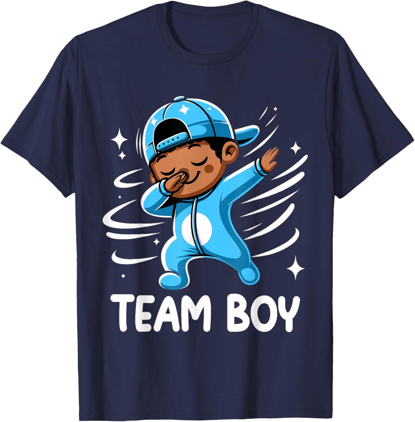 Gender Reveal Party Team Boy Baby Announcement T-Shirt - T-Shirt | Navy