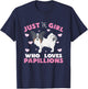 Papillion Just A Girl Who Loves Papillions Gift T-Shirt - T-Shirt | Navy