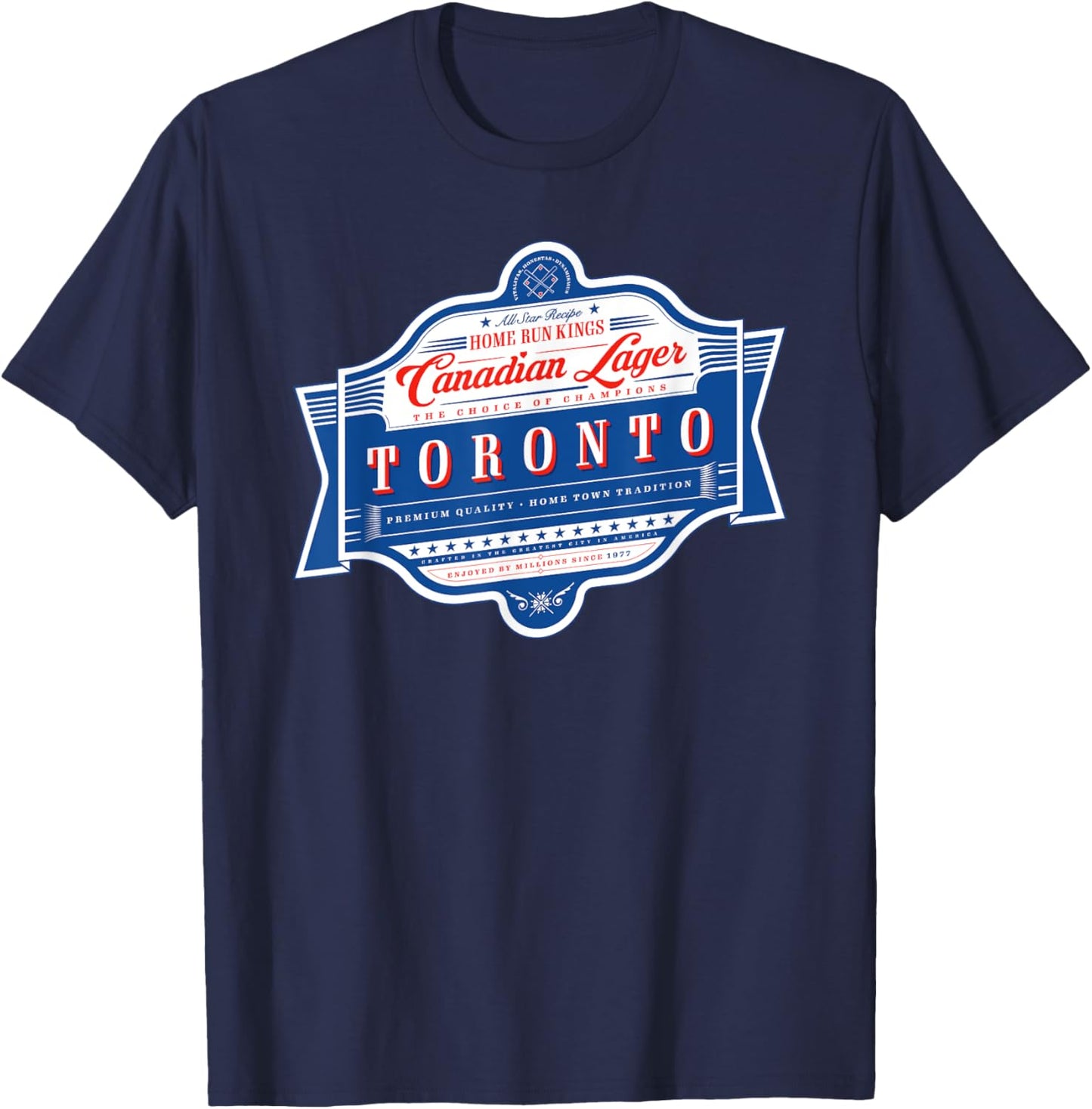 Vintage Toronto Beer Label - Cananadian Pride T-Shirt - T-Shirt | Navy