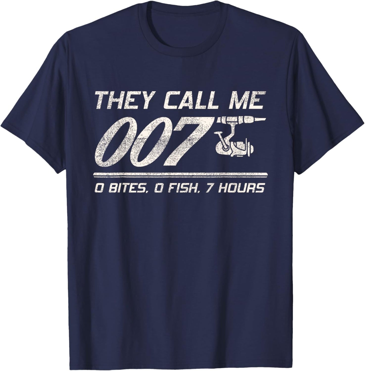 4anglers Fisherman Joke Dad - They Call Me 007 - Funny Fishing Humor T-Shirt - T-Shirt | Navy