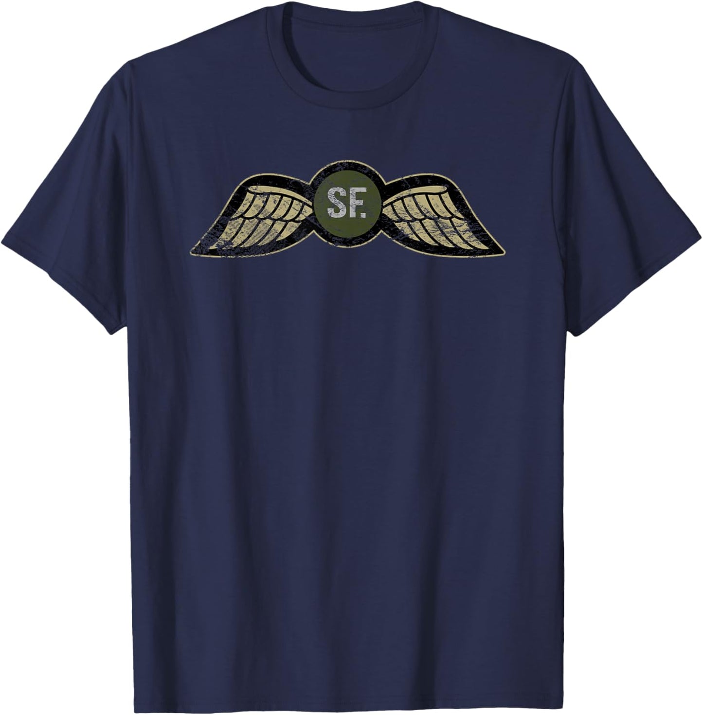 American Marauder: Jedburgh (OSS) OD Wings T-Shirt - T-Shirt | Navy