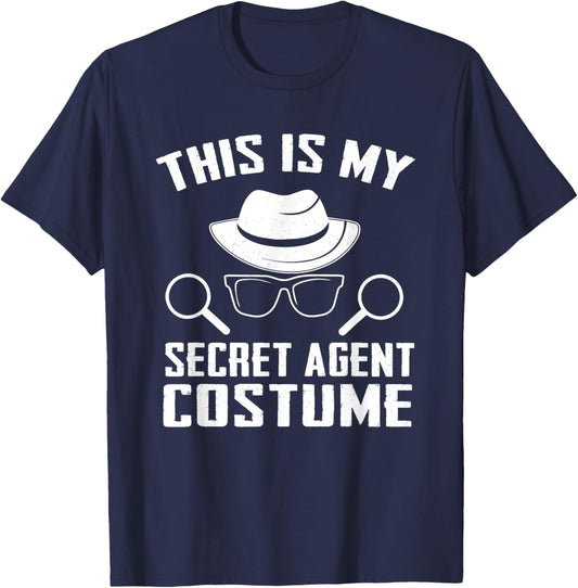 This Is My Secret Agent Costume Inspector Spy T-Shirt - T-Shirt | Navy