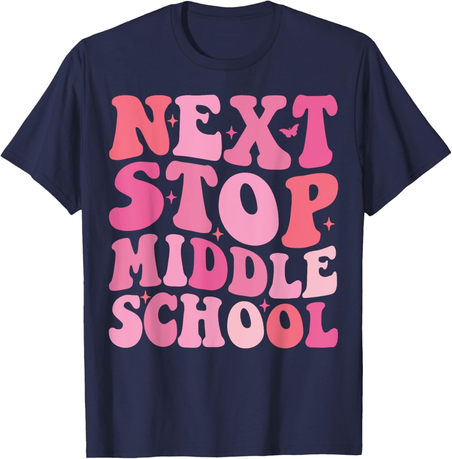 Next Stop Middle School Elementary School Graduation Kids T-Shirt - T-Shirt | Navy