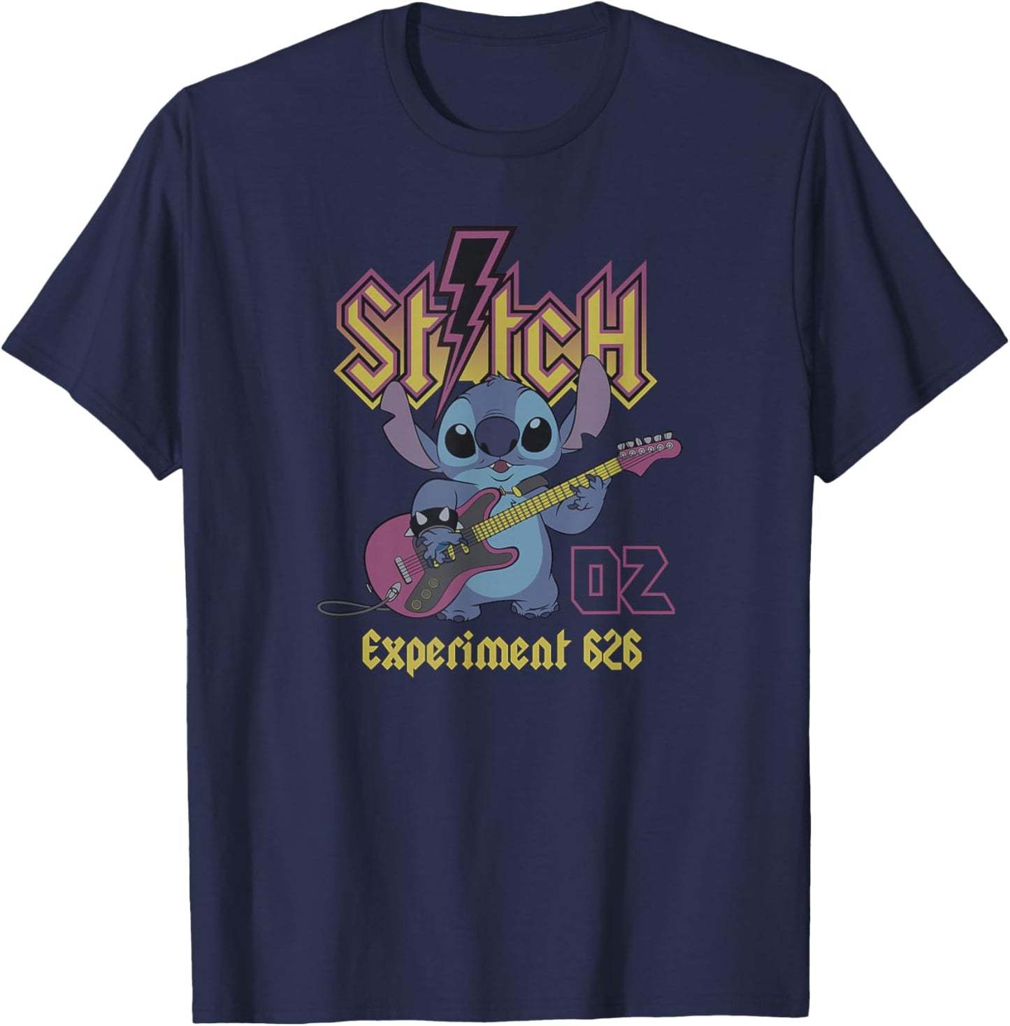 Disney Lilo & Stitch Rock Concert Experiment 626 Band T-Shirt - T-Shirt | Navy