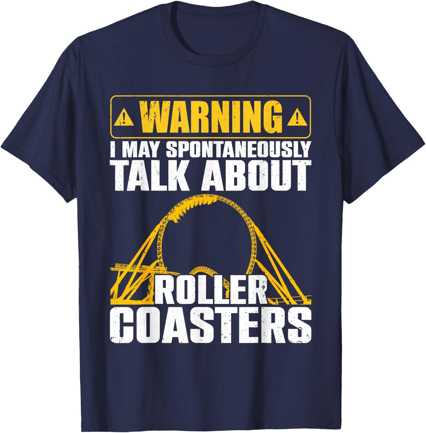 Cute Roller Coaster Women Ride Rollercoaster Lovers T-Shirt - T-Shirt | Navy